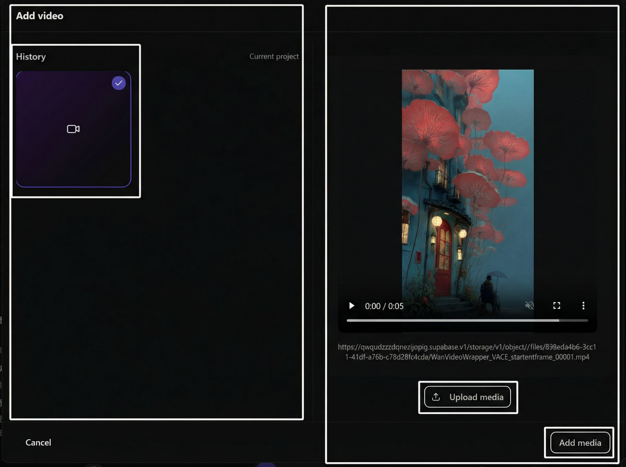 Upload and asset library loading