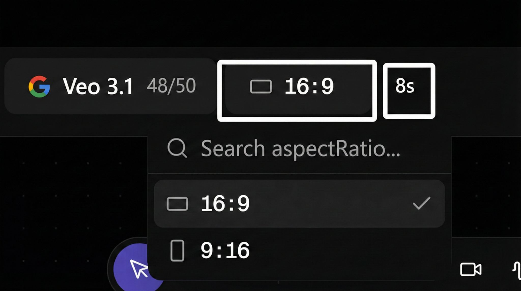 Aspect ratio selection